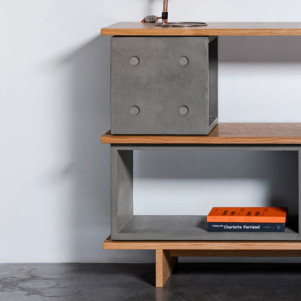 Dice Concrete and Wood Storage Collection by Lyon Beton | Do Shop