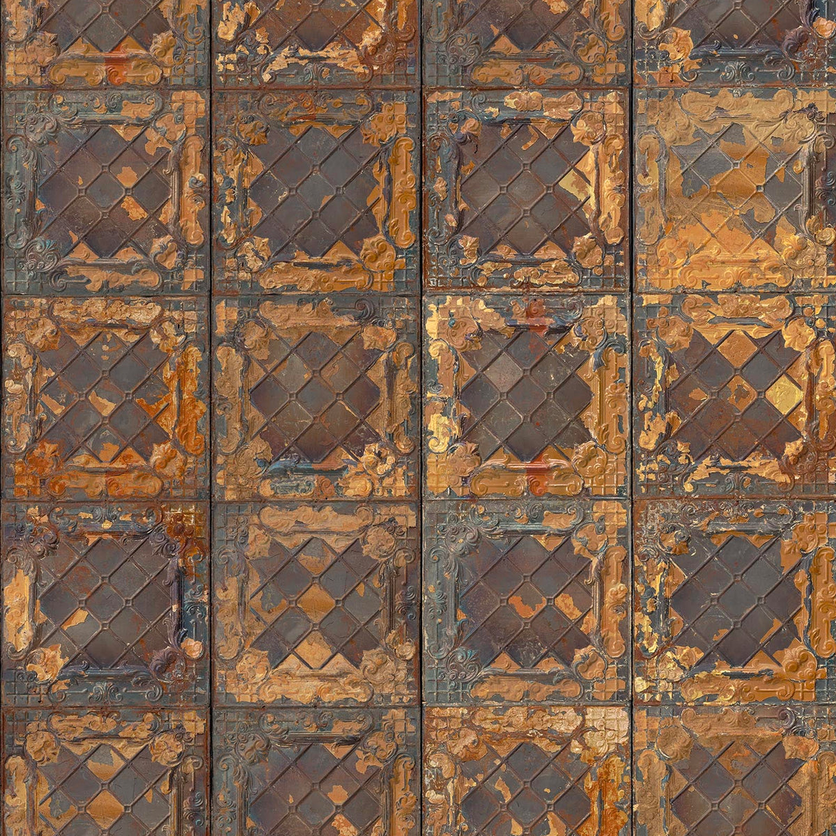 Metallic Brown Brooklyn Tins Wallpaper by MERCI - NLXL | Do Shop