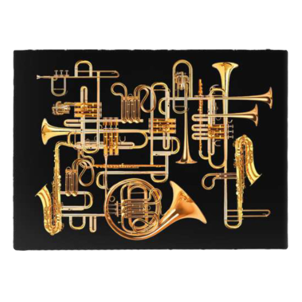 Trumpets Black - Rectangular Rug - Seletti Wears Toiletpaper