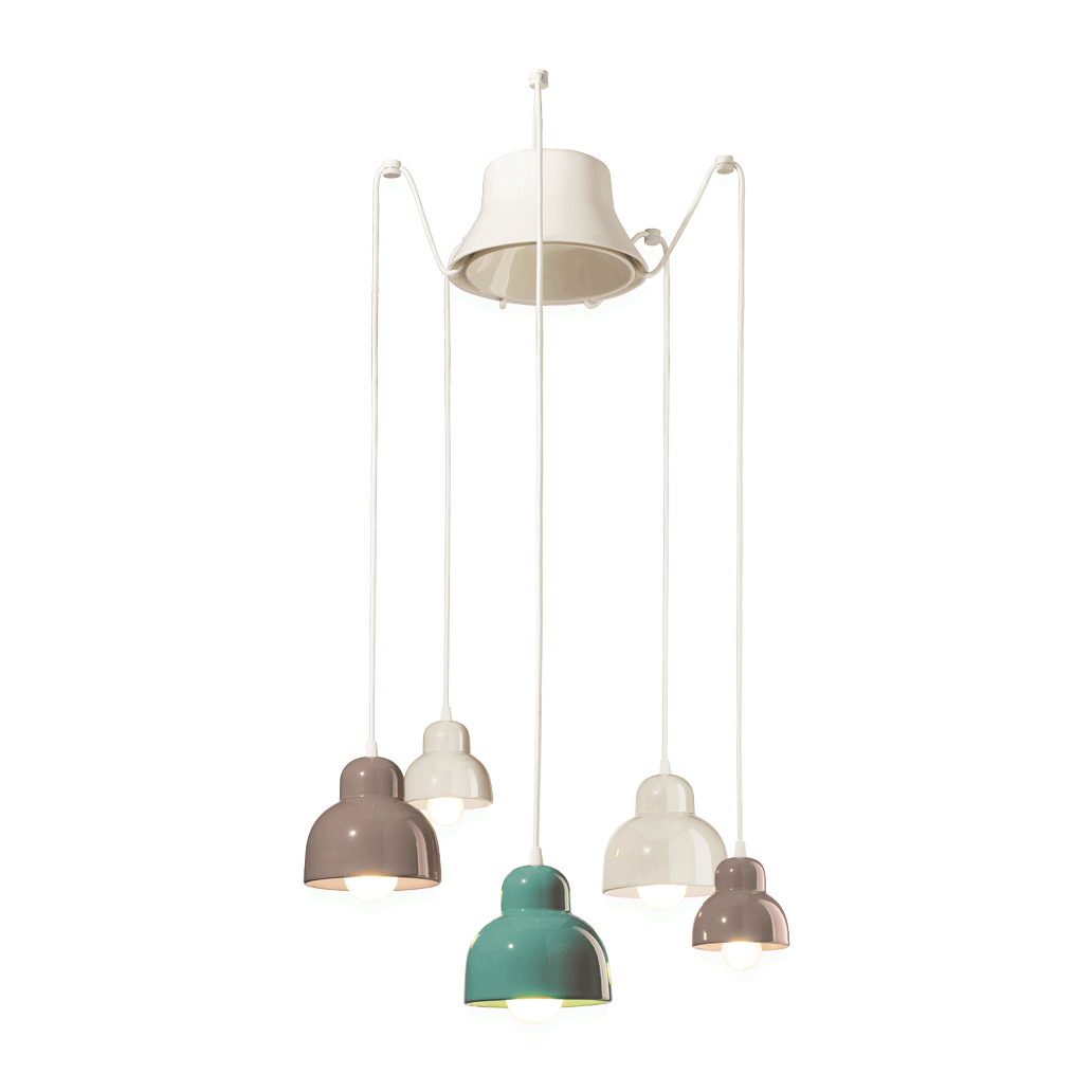Berimbau Suspension 5 Lights - C2608 - Ferroluce - Do Shop