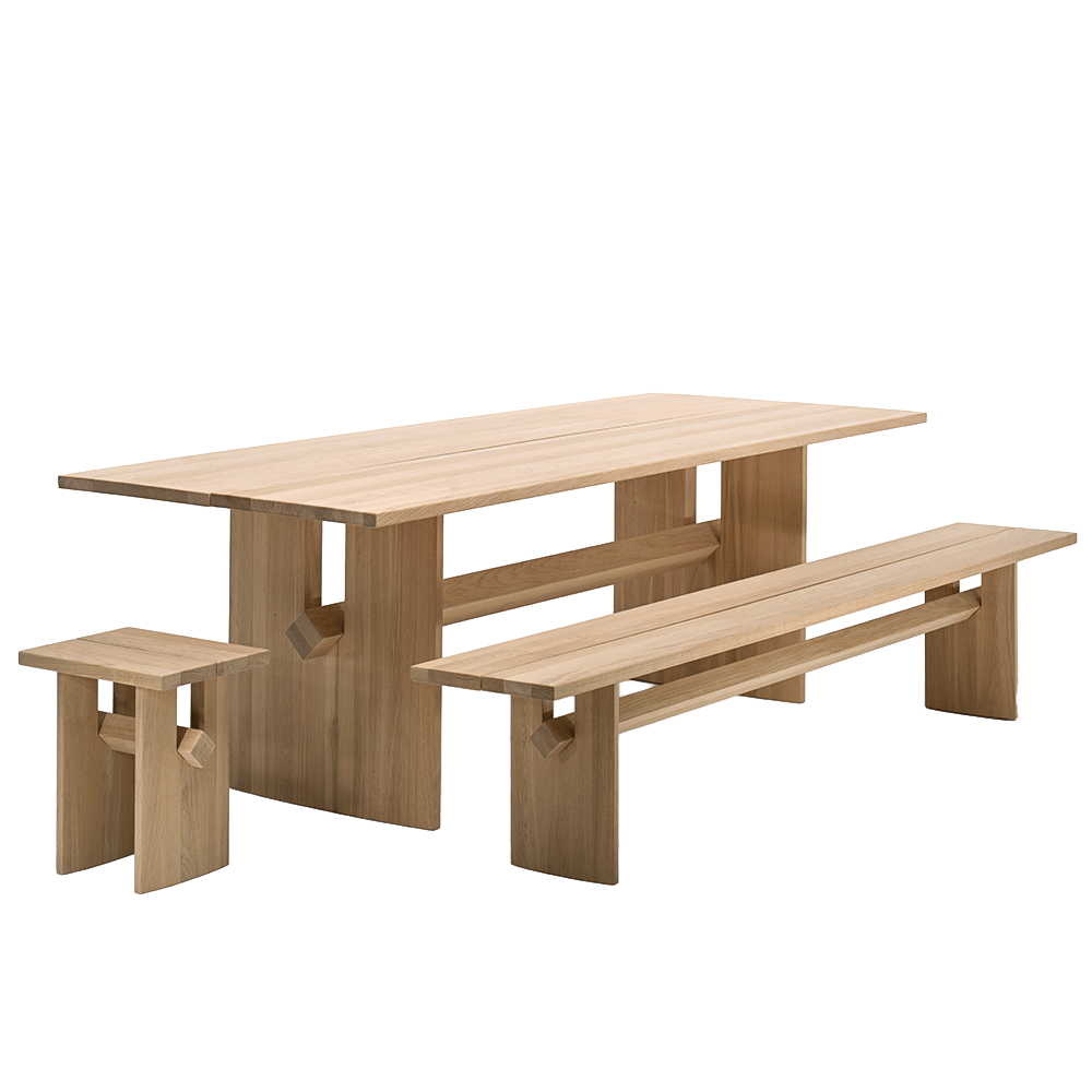 Snoop Bench - Ash Bench and Walnut Beam - Oak - Do Shop