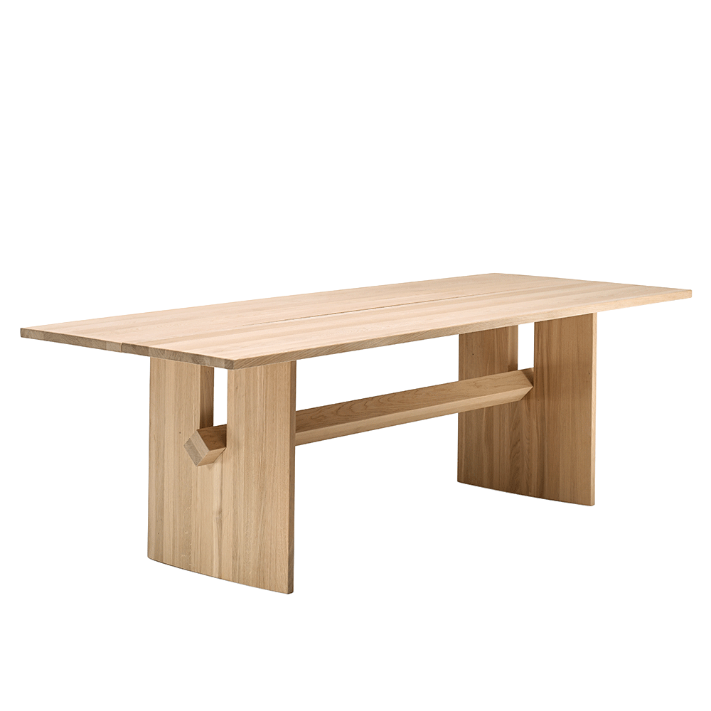 Snoop Dining Table - Ash Table and Walnut Beam