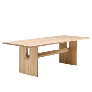 Snoop Dining Table - Ash Table and Walnut Beam