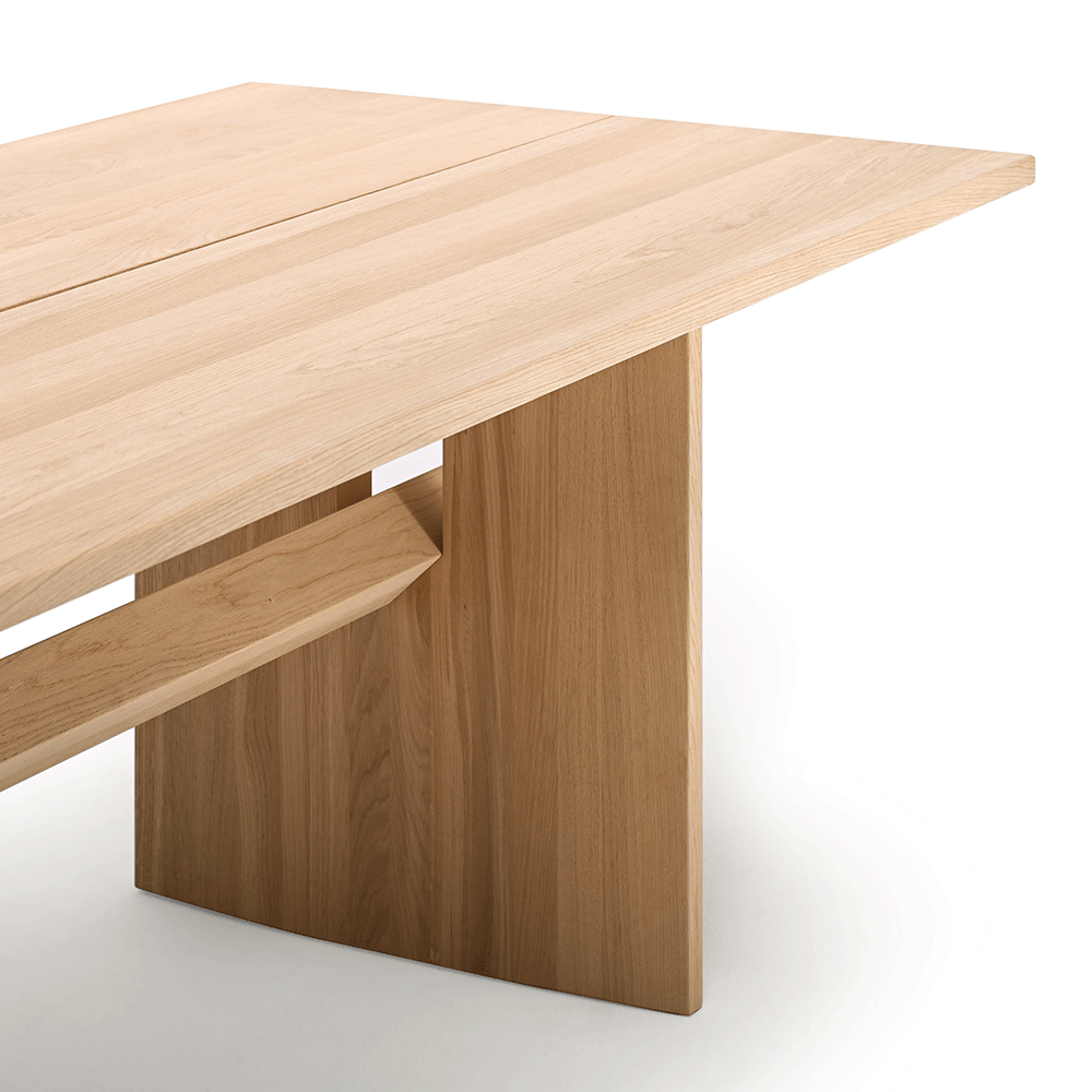 Snoop Dining Table - Ash Table and Walnut Beam