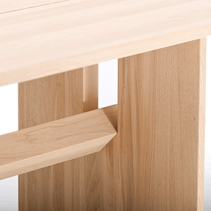 Snoop Dining Table - Ash Table and Walnut Beam
