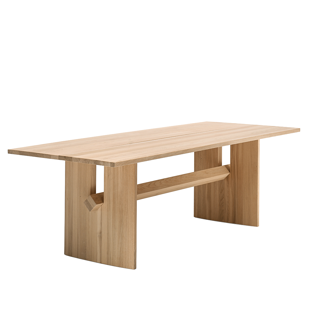 Snoop Dining Table - Ash Table and Walnut Beam