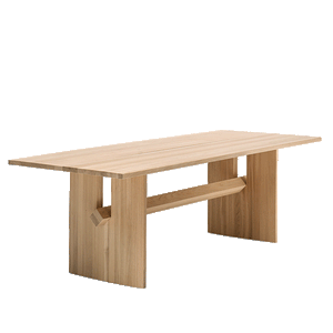 Snoop Dining Table - Ash Table and Walnut Beam