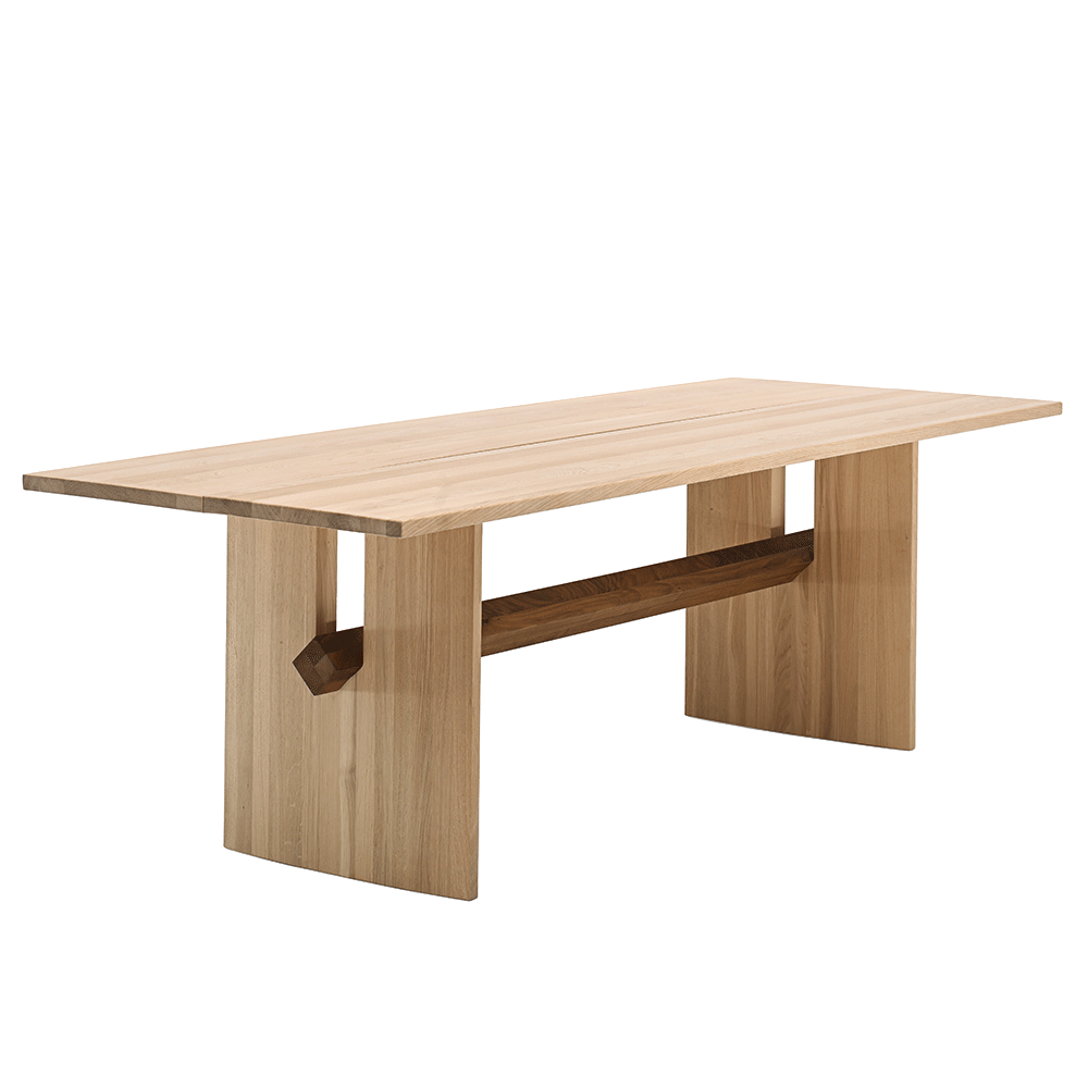 Snoop Dining Table - Ash Table and Walnut Beam - Woak - Do Shop