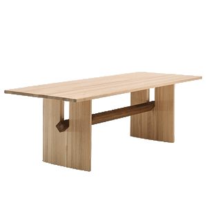 Snoop Dining Table - Ash Table and Walnut Beam - Woak - Do Shop