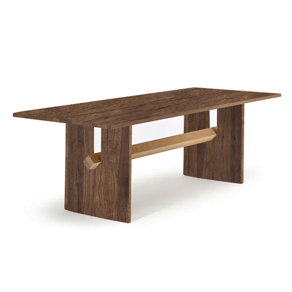 Snoop Dining Table - Ash Table and Walnut Beam