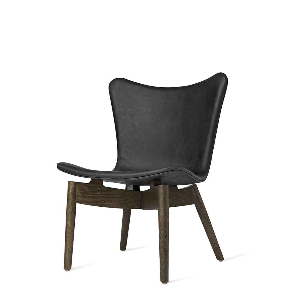 Shell Lounge Chair - Dunes Anthrazit Black Leather - Mater - Do
