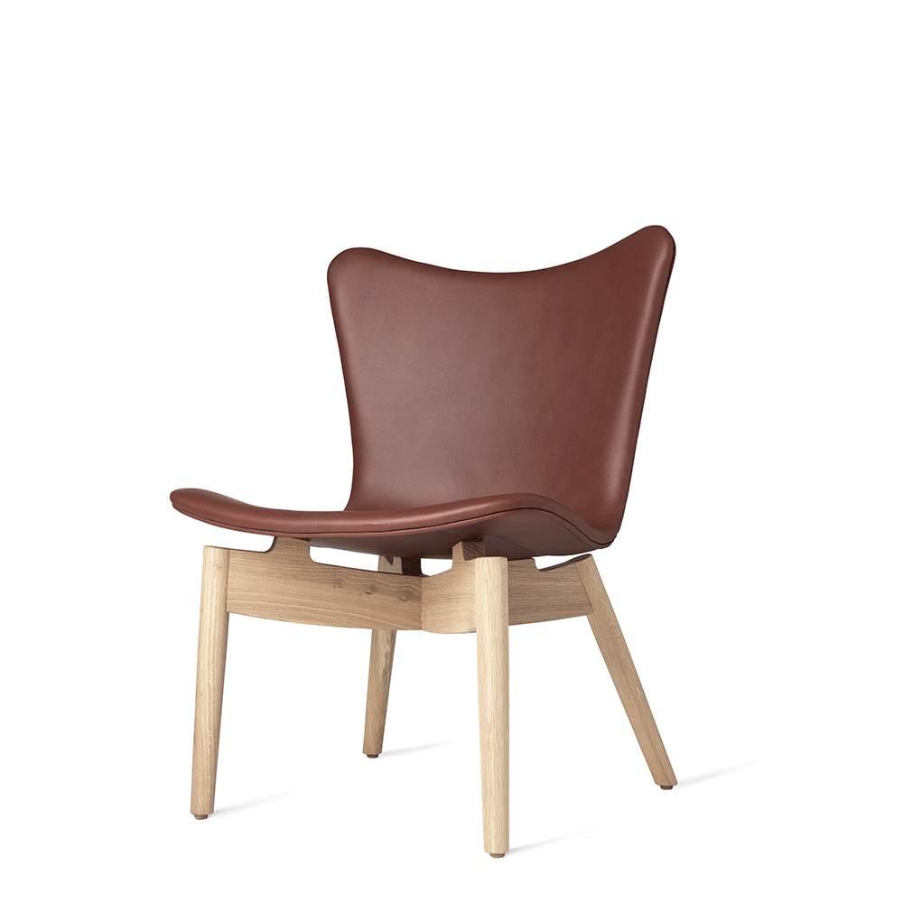 Shell Lounge Chair - Ultra Cognac Leather - Mater - Do
