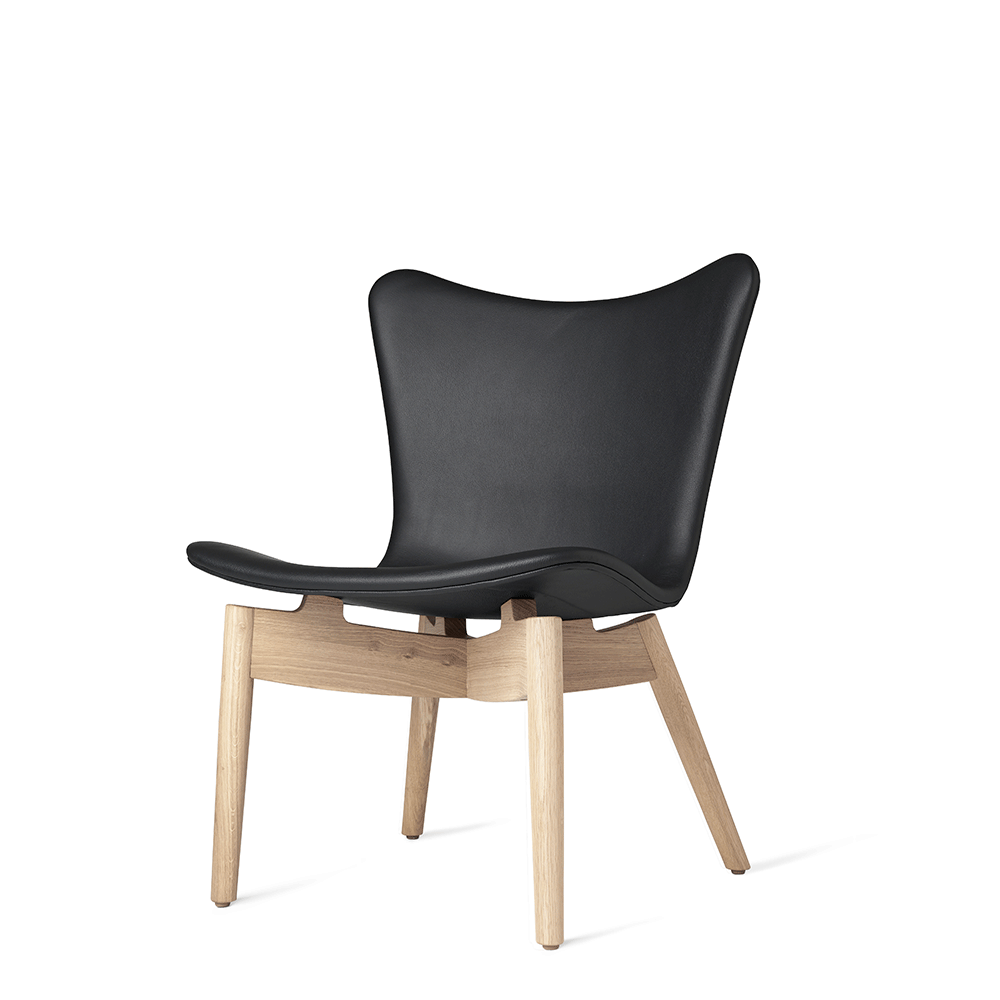 Shell Lounge Chair - Ultra Black Leather - Mater - Do