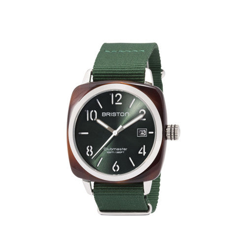 Clubmaster HMS Tortoise Shell Green Dial - Briston - Do Shop