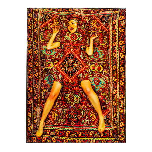 Lady On Carpet - Rectangular Rug - Seletti Wears Toiletpaper - Do Shop
