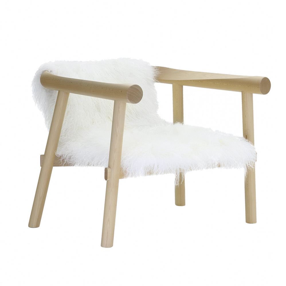 Altay Armchair in White Goatskin by Coedition | Do Shop
