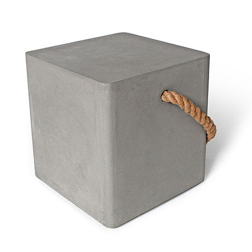 Concrete Soft Edge Stool with Wheels and Rope - Lyon Beton - Do Shop