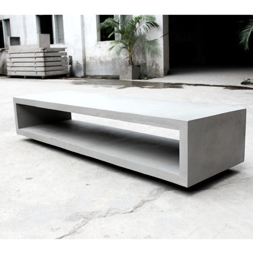 Concrete Monobloc TV Bench With Metal Legs - Lyon Beton - Do Shop