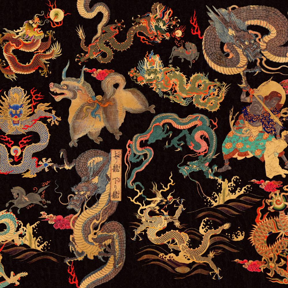 Dragons of Tibet Wallpaper - Compendium Collection by MINDTHEGAP | Do Shop