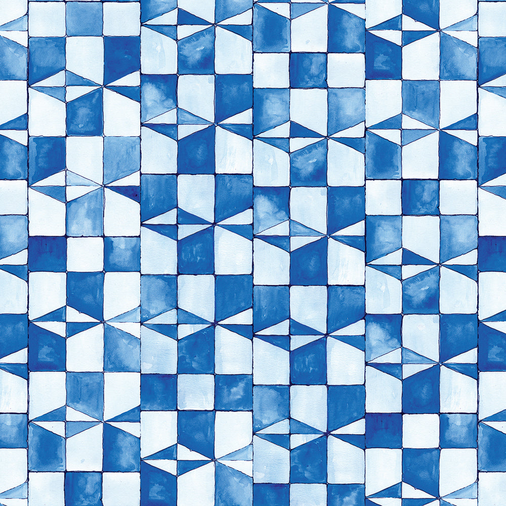 Mediterranean Indigo Wallpaper by Toi Et Moi - Geometrics - NLXL - Do Shop