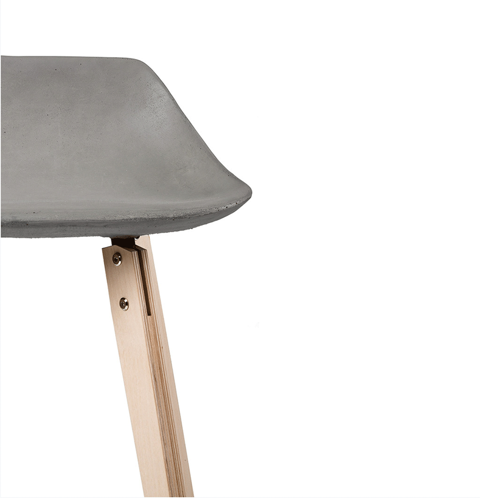 Hauteville Plywood Feet Counter Chair - Lyon Beton - Do