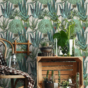 Succulent Wallpaper by MINDTHEGAP | Do Shop