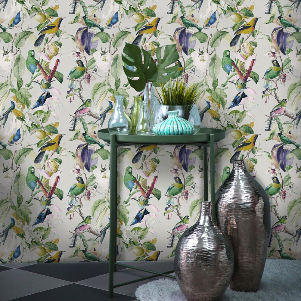 Tropical Birds Wallpaper by MINDTHEGAP | Do Shop