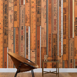 Printed Rulers Large Wallpaper by Mr & Mrs Vintage - NLXL LAB - Do Shop