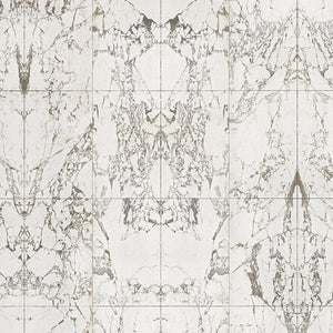 White Marble Tiles 48.7 x 76.9 cm Mirrored Materials Wallpaper by Piet Hein Eek - NLXL - Do Shop