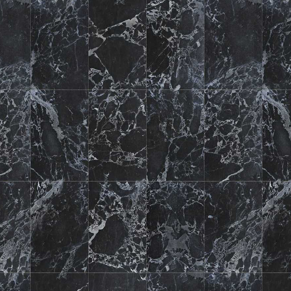Black Marble Tiles 48.7 x 76.9 cm Materials Wallpaper by Piet Hein Eek - NLXL - Do Shop