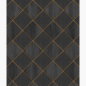 Webbing & Wood Black Wallpaper by Mr & Mrs Vintage - NLXL | Do Shop