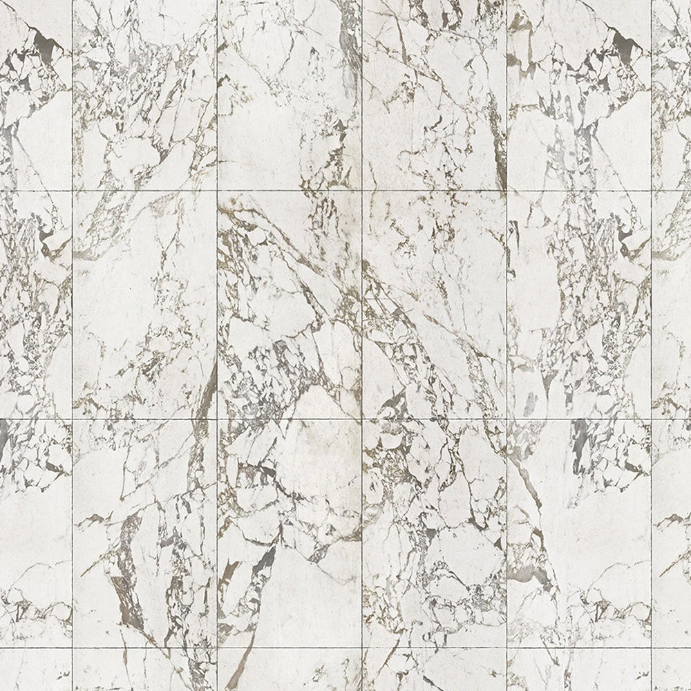 White Marble Tiles 48.7 x 76.9 cm Materials Wallpaper by Piet Hein Eek - NLXL - Do Shop