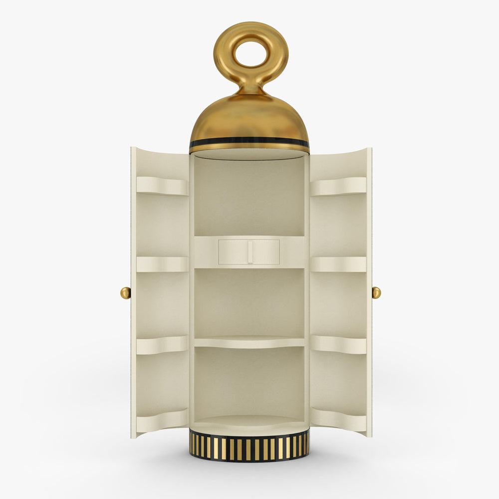 Madame Verdoux Black Gold Bar Cabinet by Scarlet Splendour | Do Shop