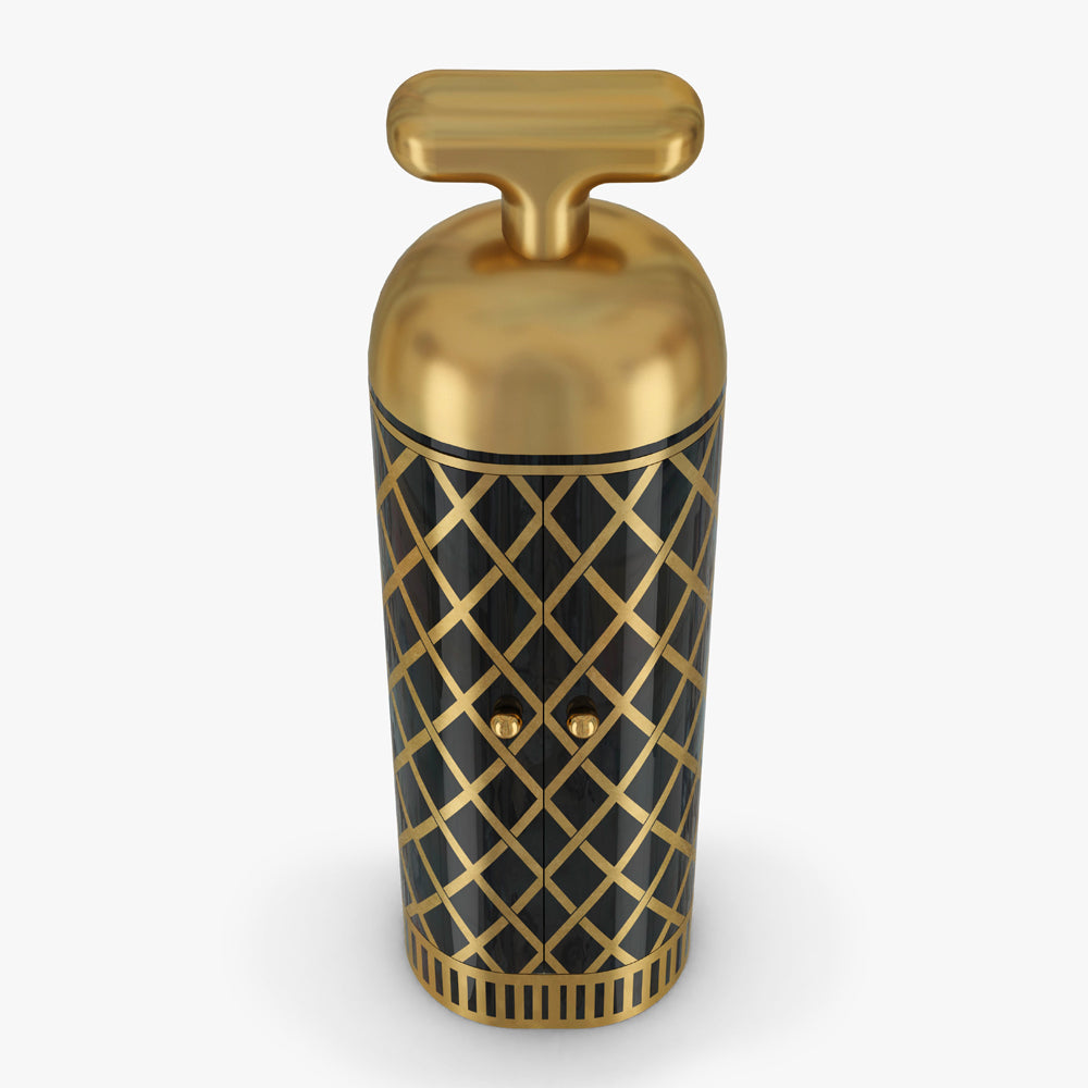Monsieur Verdoux Black Gold Bar Cabinet by Scarlet Splendour | Do Shop