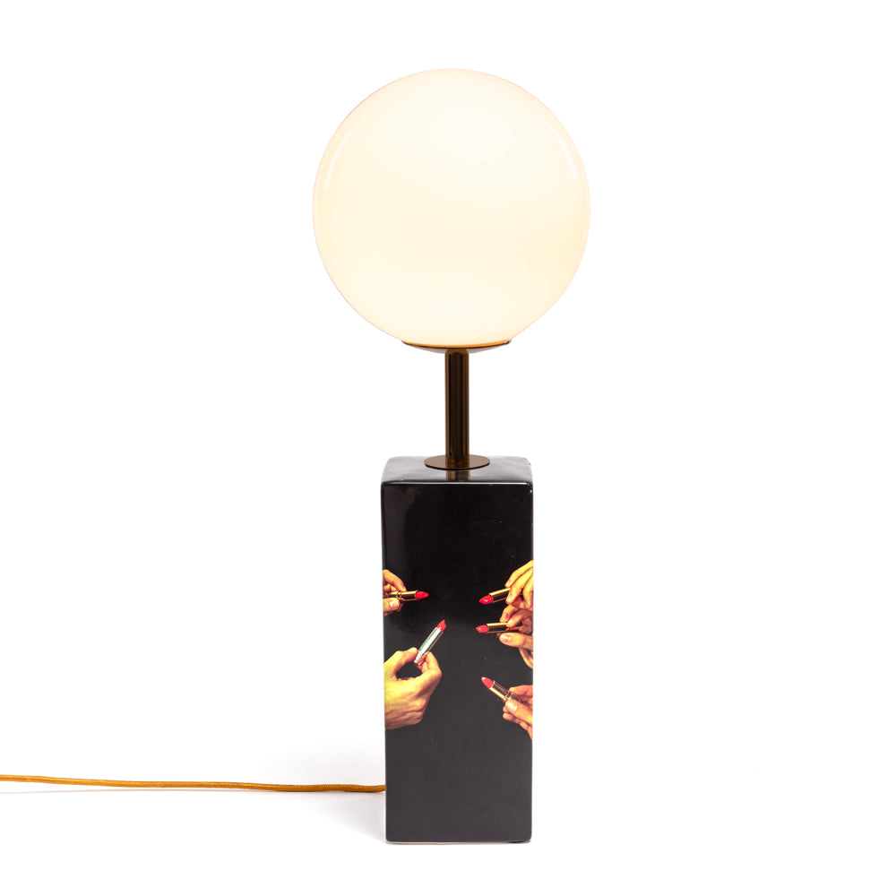 Black Lipstick Table Lamp by Seletti Wears Toiletpaper | Do Shop
