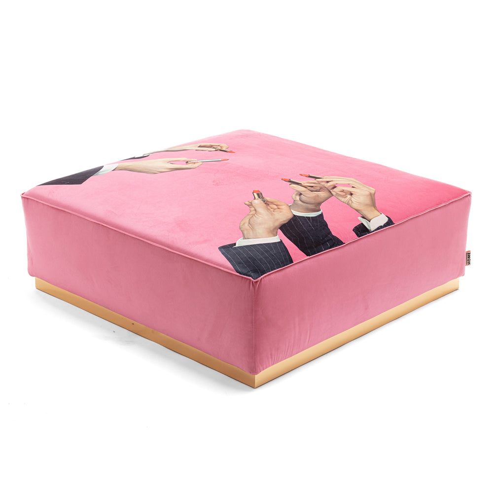 Pink Lipstick - Pouf - Seletti Wears Toiletpaper | Do Shop