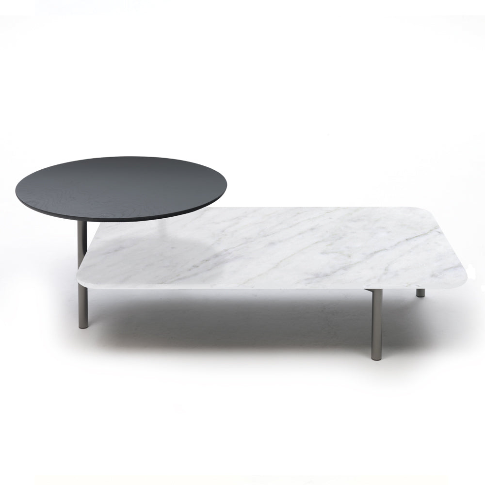 Bitop Table with Marble Top White