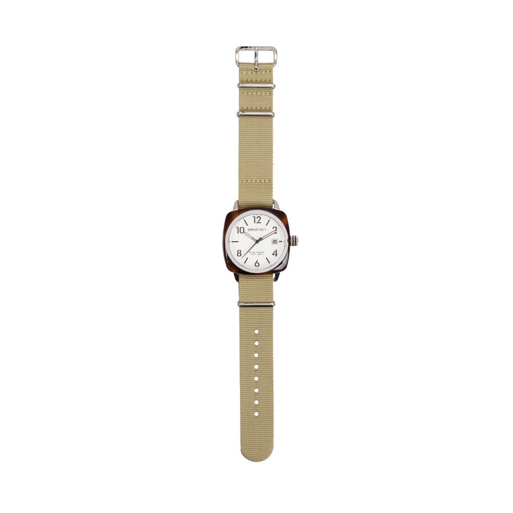 Clubmaster HMS Tortoise Shell - White Dial - Briston - Do Shop