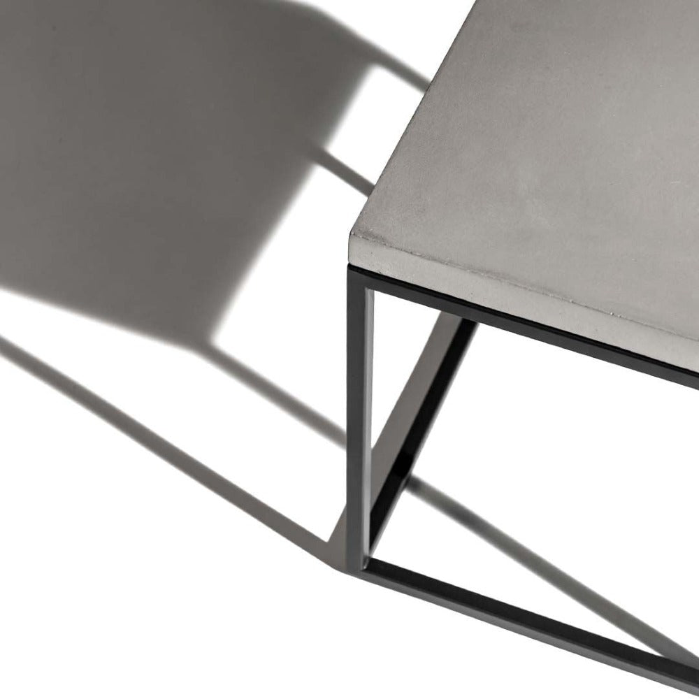 Concrete Perspective Side Table - Black Edition by Lyon Beton | Do Shop